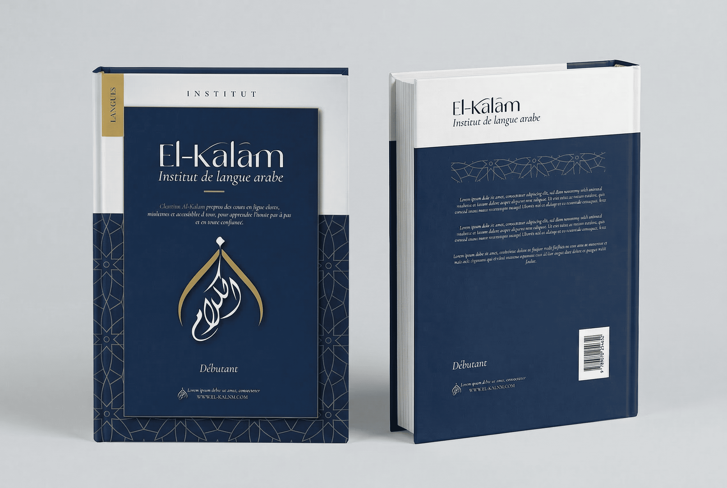 livre débutant debout fond gris